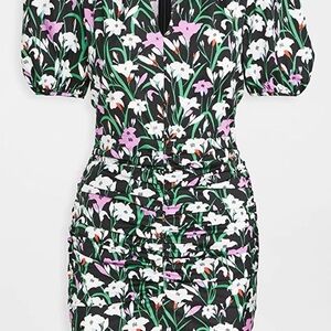 Veronica Beard Janis Ruched Floral Minidress Size 4